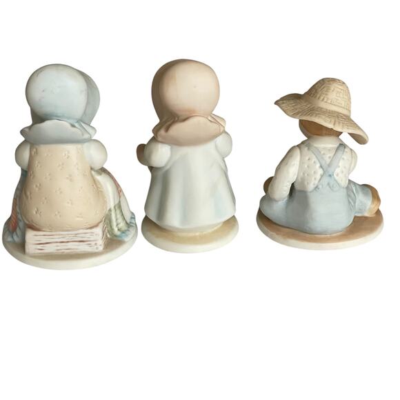 Homco Circle of Friends Bisque Figures by Masterpiece Lot of 3 Collectible 1990s - Picture 15 of 16